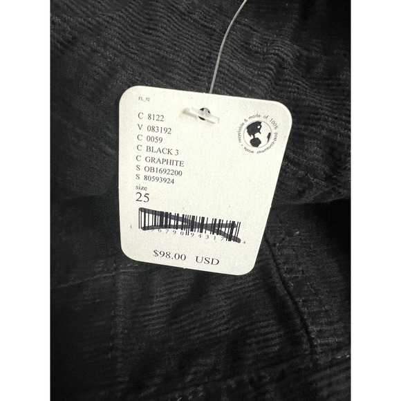 Free People Jayde Black High Rise Corduroy Flare Pants - Picture 11 of 12